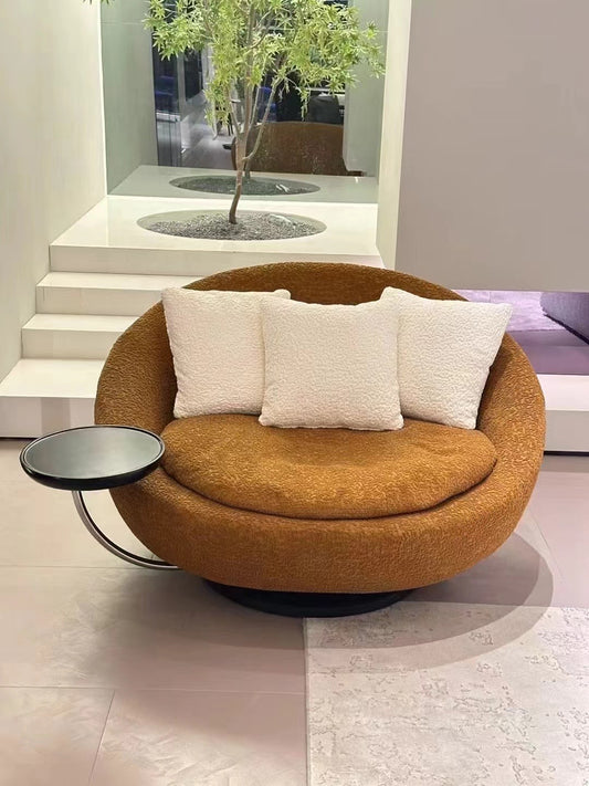 Round sofa chair with tray