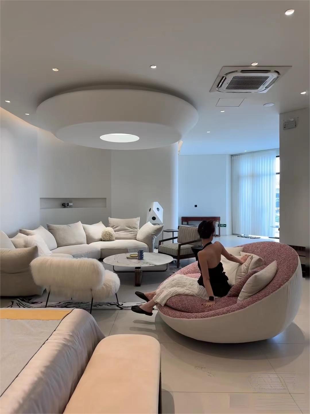 Round sofa chair with rotating function