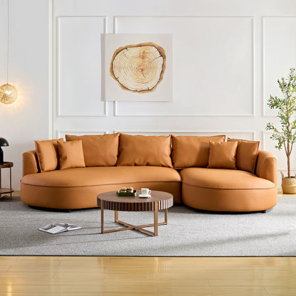 Modern Sectional crescent round curved Sofa Couch for Living Room